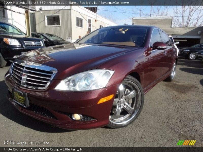 Barolo Red Metallic / Savanna/Cashmere 2009 Mercedes-Benz S 550 4Matic Sedan