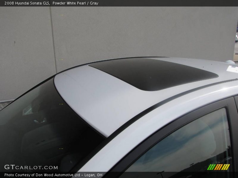 Powder White Pearl / Gray 2008 Hyundai Sonata GLS