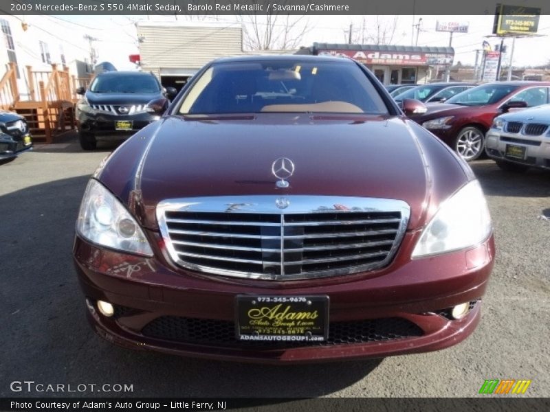 Barolo Red Metallic / Savanna/Cashmere 2009 Mercedes-Benz S 550 4Matic Sedan