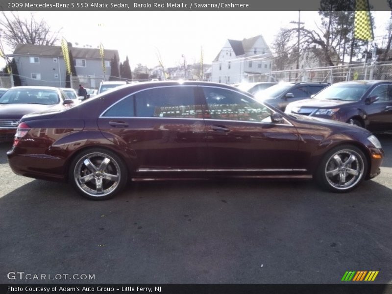 Barolo Red Metallic / Savanna/Cashmere 2009 Mercedes-Benz S 550 4Matic Sedan