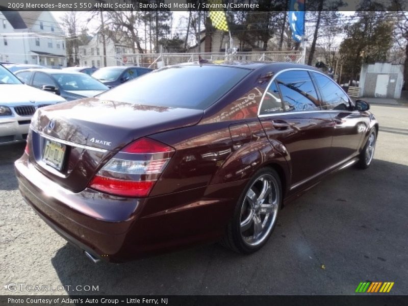 Barolo Red Metallic / Savanna/Cashmere 2009 Mercedes-Benz S 550 4Matic Sedan