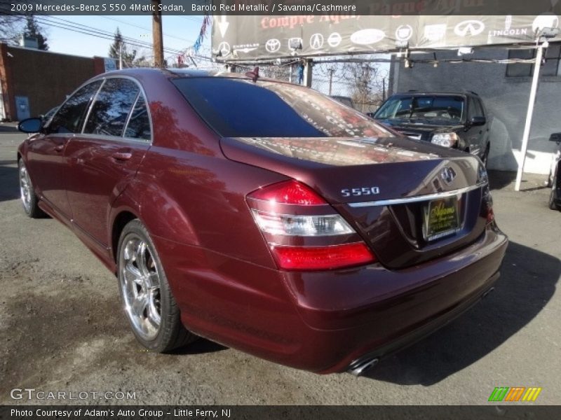 Barolo Red Metallic / Savanna/Cashmere 2009 Mercedes-Benz S 550 4Matic Sedan