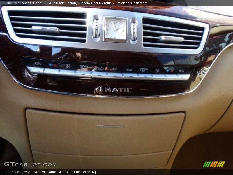 Barolo Red Metallic / Savanna/Cashmere 2009 Mercedes-Benz S 550 4Matic Sedan