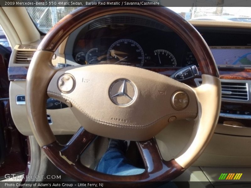 Barolo Red Metallic / Savanna/Cashmere 2009 Mercedes-Benz S 550 4Matic Sedan