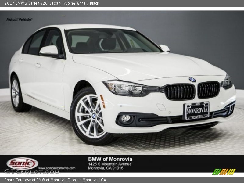 Alpine White / Black 2017 BMW 3 Series 320i Sedan