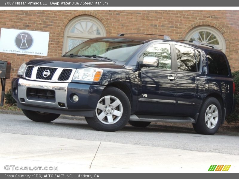Deep Water Blue / Steel/Titanium 2007 Nissan Armada LE