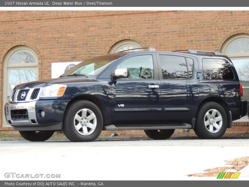 Deep Water Blue / Steel/Titanium 2007 Nissan Armada LE