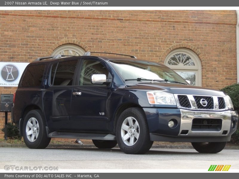 Deep Water Blue / Steel/Titanium 2007 Nissan Armada LE