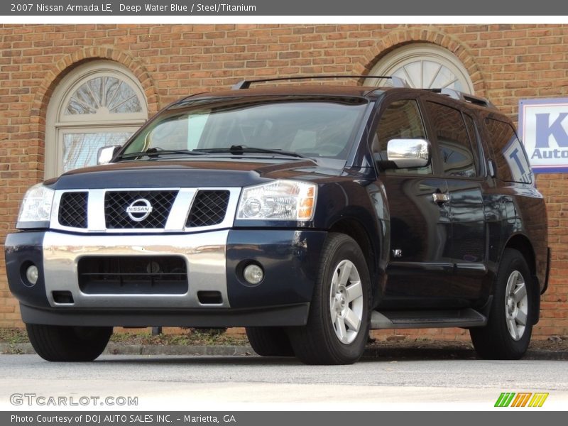 Deep Water Blue / Steel/Titanium 2007 Nissan Armada LE