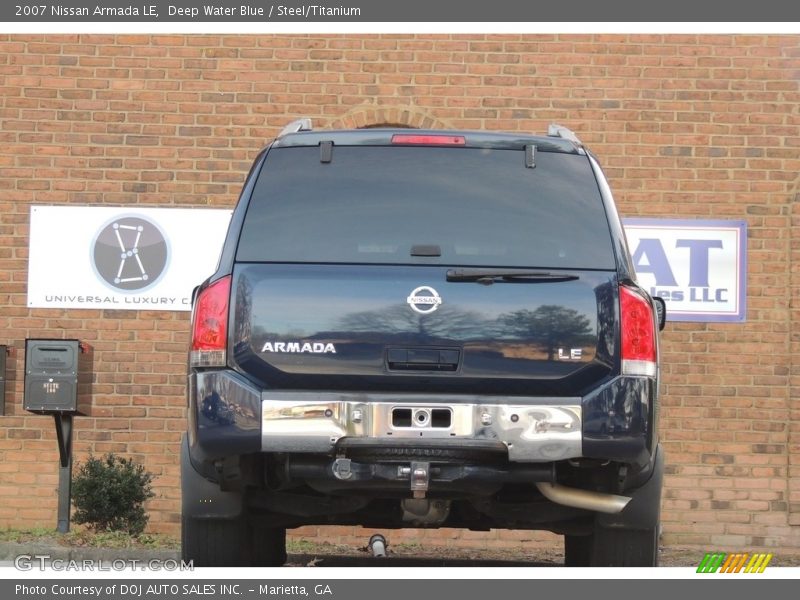 Deep Water Blue / Steel/Titanium 2007 Nissan Armada LE