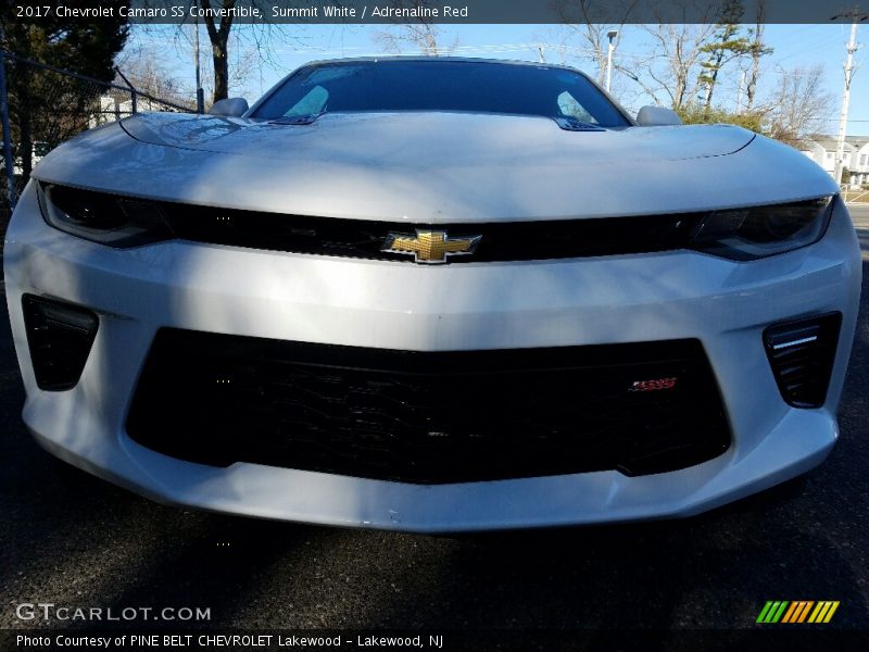 Summit White / Adrenaline Red 2017 Chevrolet Camaro SS Convertible