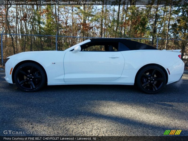 Summit White / Adrenaline Red 2017 Chevrolet Camaro SS Convertible
