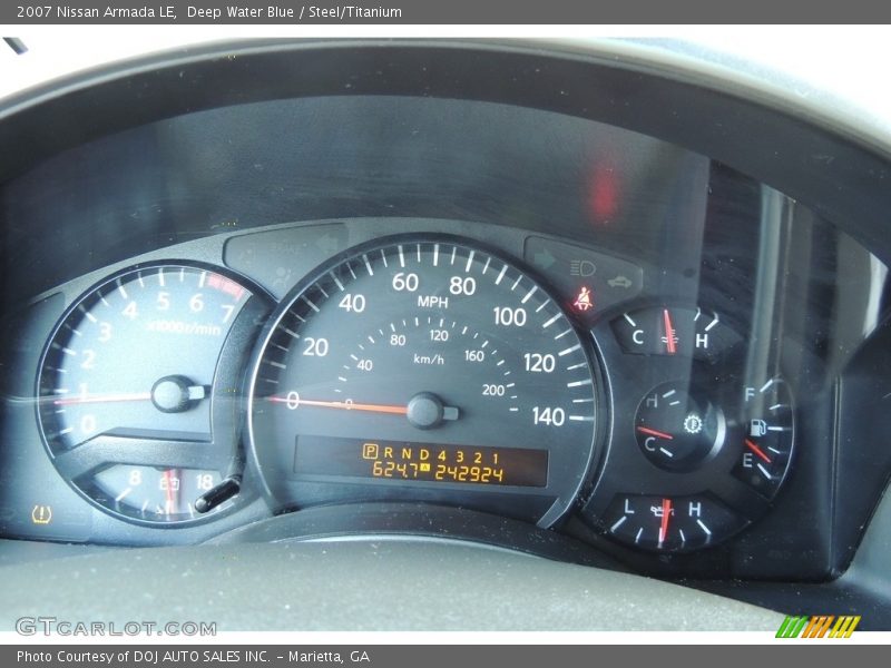 Deep Water Blue / Steel/Titanium 2007 Nissan Armada LE