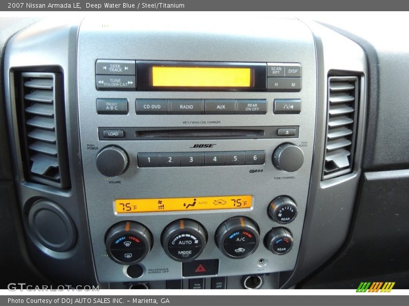 Deep Water Blue / Steel/Titanium 2007 Nissan Armada LE