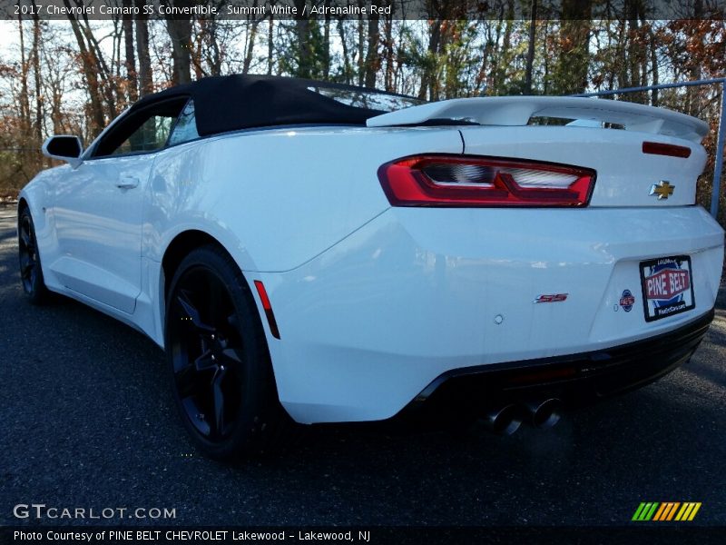 Summit White / Adrenaline Red 2017 Chevrolet Camaro SS Convertible