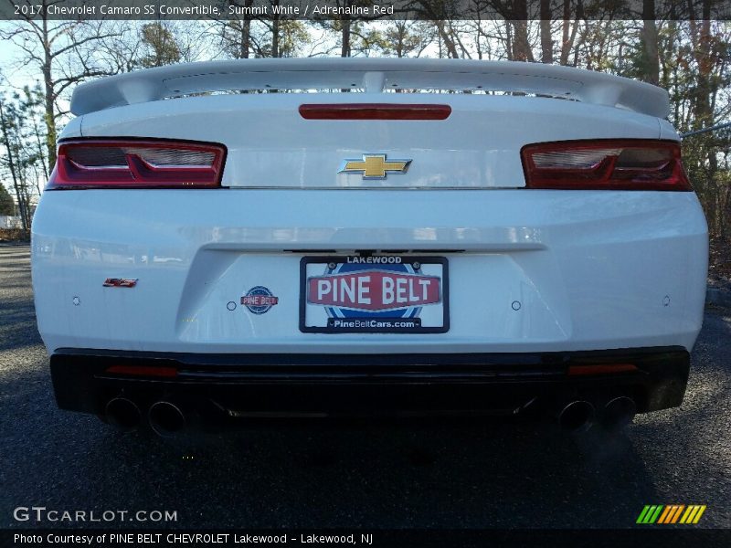Summit White / Adrenaline Red 2017 Chevrolet Camaro SS Convertible