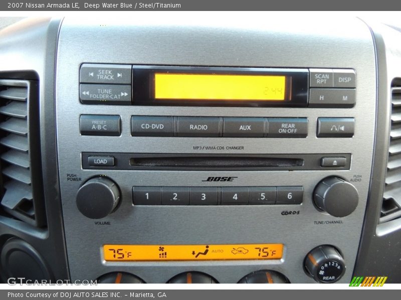 Deep Water Blue / Steel/Titanium 2007 Nissan Armada LE