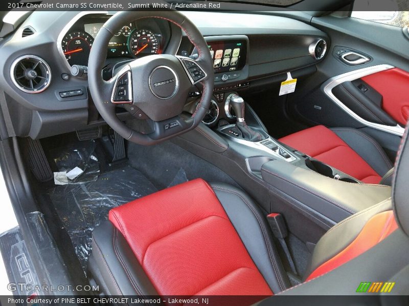 Summit White / Adrenaline Red 2017 Chevrolet Camaro SS Convertible