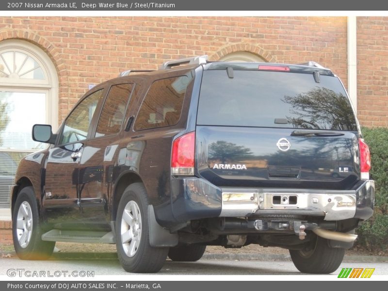 Deep Water Blue / Steel/Titanium 2007 Nissan Armada LE