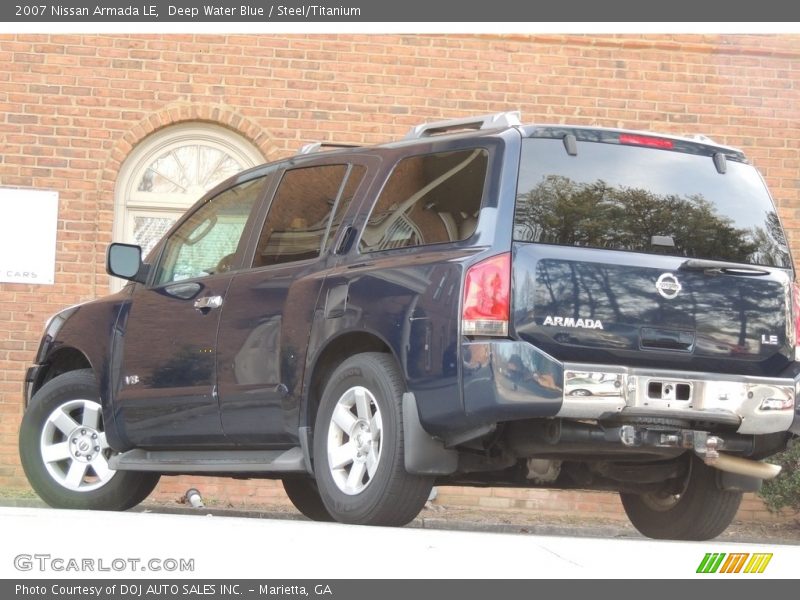 Deep Water Blue / Steel/Titanium 2007 Nissan Armada LE