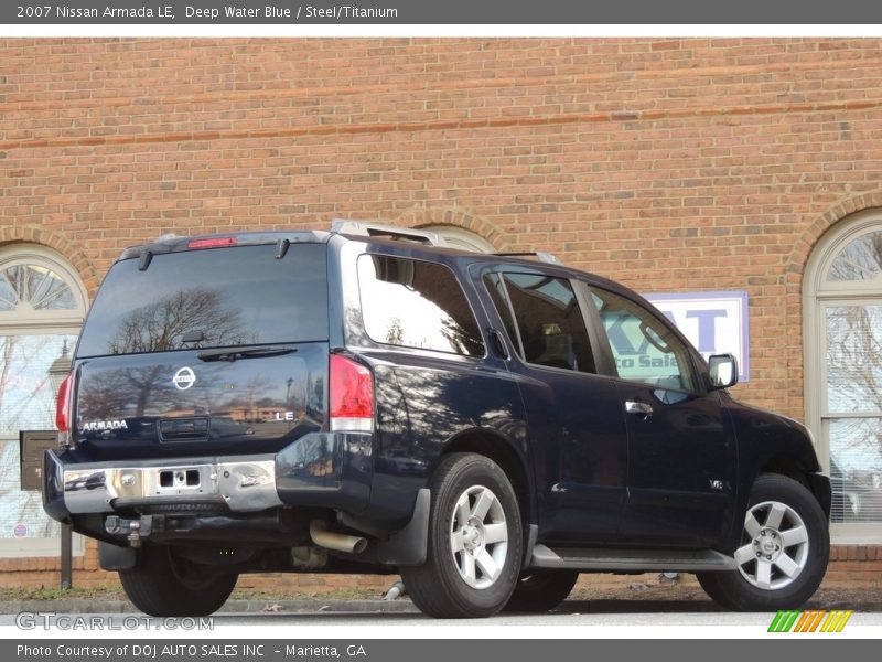 Deep Water Blue / Steel/Titanium 2007 Nissan Armada LE