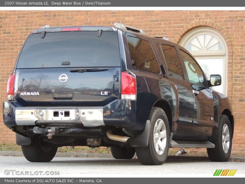 Deep Water Blue / Steel/Titanium 2007 Nissan Armada LE