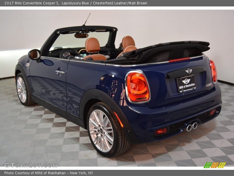 Lapisluxury Blue / Chesterfield Leather/Malt Brown 2017 Mini Convertible Cooper S