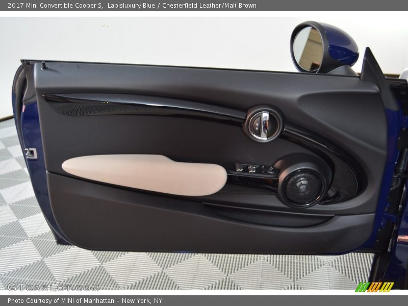 Lapisluxury Blue / Chesterfield Leather/Malt Brown 2017 Mini Convertible Cooper S