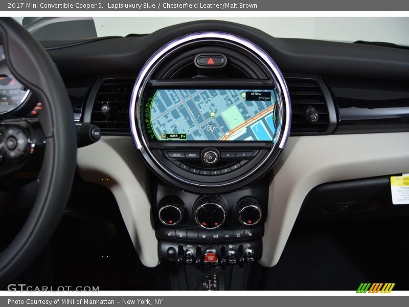 Controls of 2017 Convertible Cooper S
