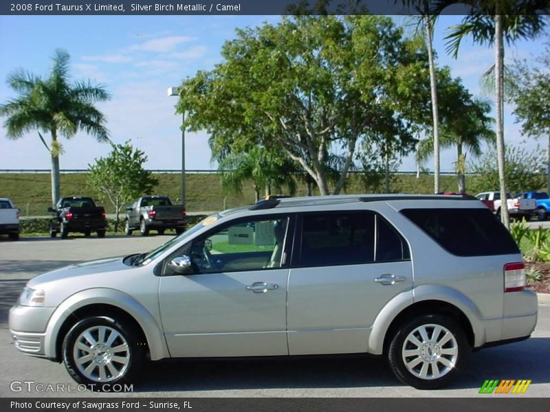 Silver Birch Metallic / Camel 2008 Ford Taurus X Limited