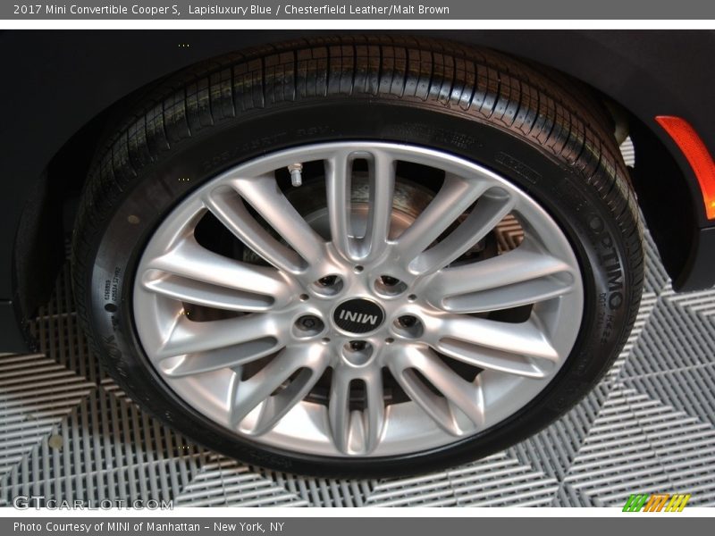 Lapisluxury Blue / Chesterfield Leather/Malt Brown 2017 Mini Convertible Cooper S