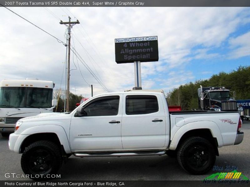 Super White / Graphite Gray 2007 Toyota Tacoma V6 SR5 Double Cab 4x4