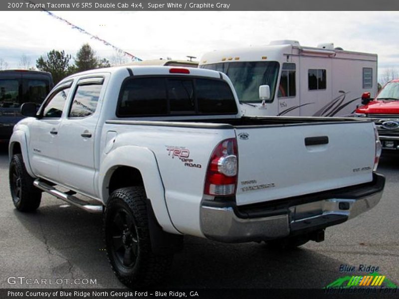 Super White / Graphite Gray 2007 Toyota Tacoma V6 SR5 Double Cab 4x4