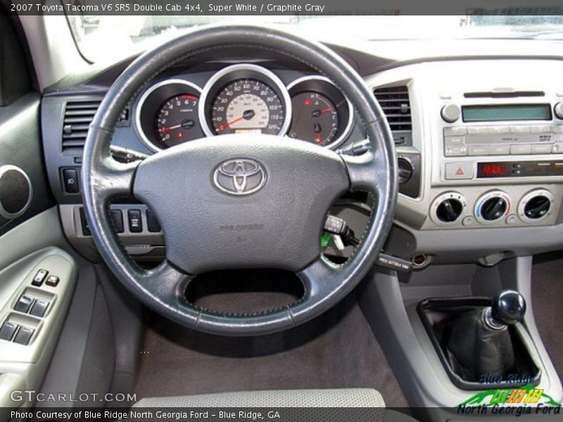 Super White / Graphite Gray 2007 Toyota Tacoma V6 SR5 Double Cab 4x4