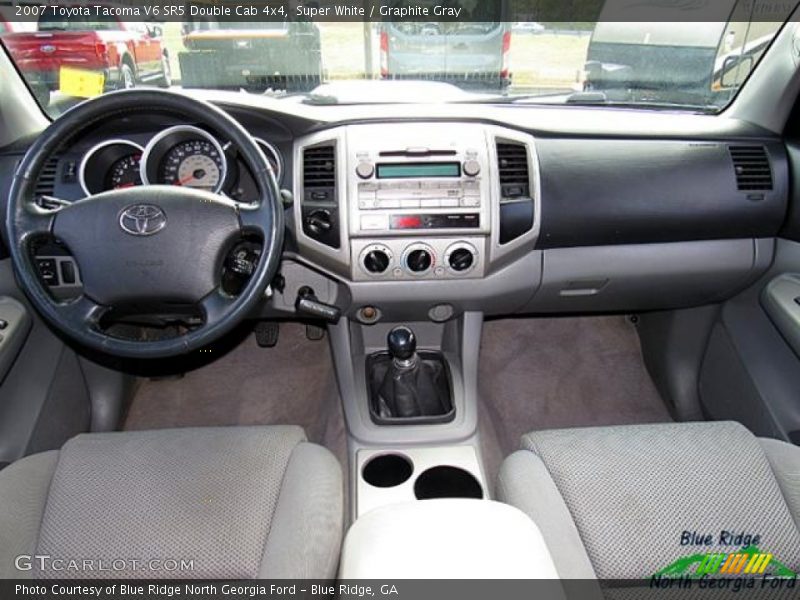 Super White / Graphite Gray 2007 Toyota Tacoma V6 SR5 Double Cab 4x4