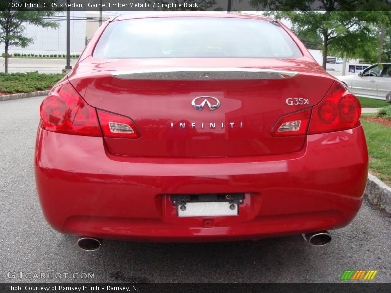 Garnet Ember Metallic / Graphite Black 2007 Infiniti G 35 x Sedan
