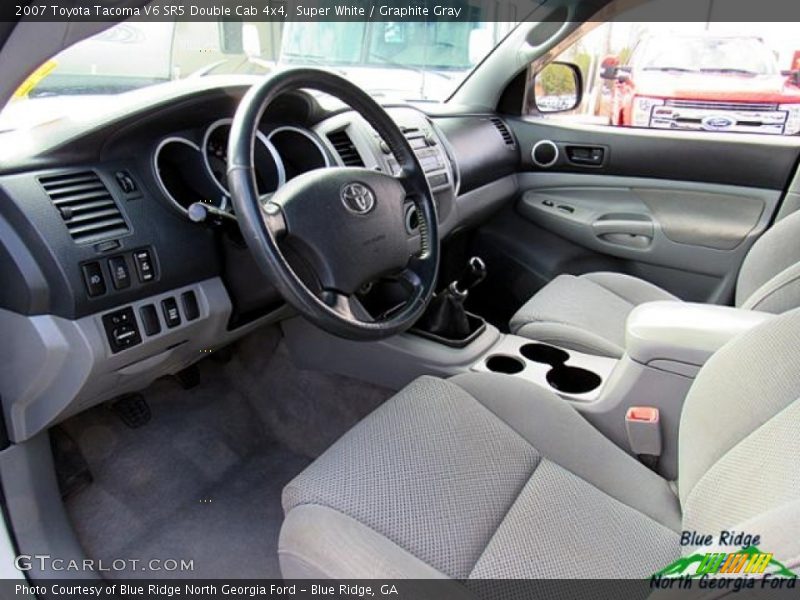Super White / Graphite Gray 2007 Toyota Tacoma V6 SR5 Double Cab 4x4
