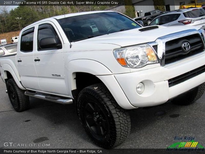 Super White / Graphite Gray 2007 Toyota Tacoma V6 SR5 Double Cab 4x4
