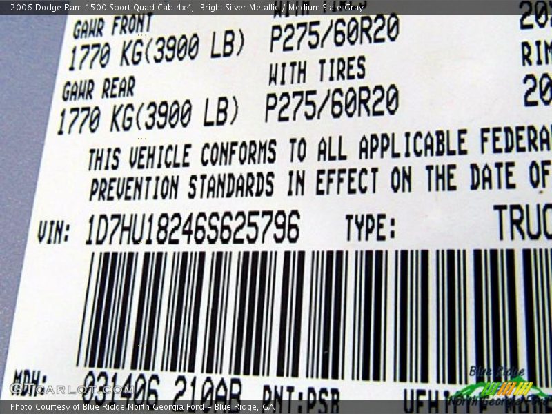 Bright Silver Metallic / Medium Slate Gray 2006 Dodge Ram 1500 Sport Quad Cab 4x4