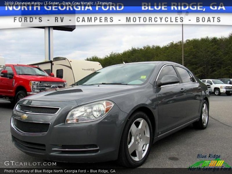 Dark Gray Metallic / Titanium 2009 Chevrolet Malibu LT Sedan