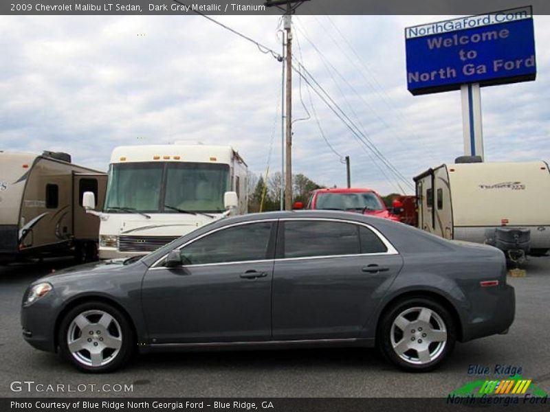 Dark Gray Metallic / Titanium 2009 Chevrolet Malibu LT Sedan