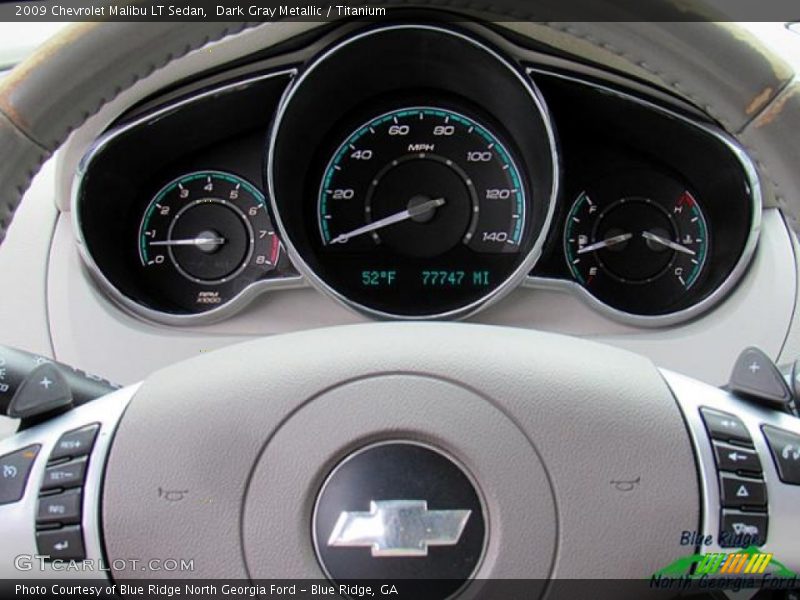 Dark Gray Metallic / Titanium 2009 Chevrolet Malibu LT Sedan