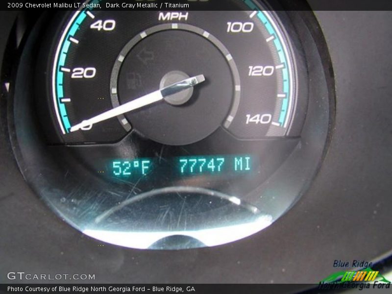 Dark Gray Metallic / Titanium 2009 Chevrolet Malibu LT Sedan