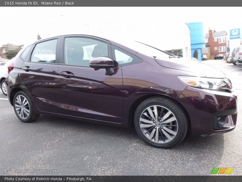Milano Red / Black 2015 Honda Fit EX