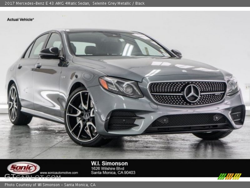 Selenite Grey Metallic / Black 2017 Mercedes-Benz E 43 AMG 4Matic Sedan