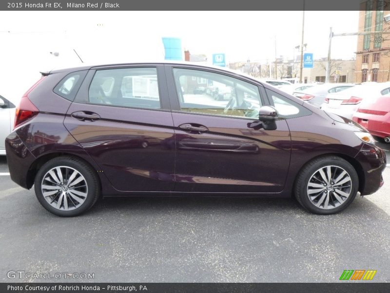 Milano Red / Black 2015 Honda Fit EX