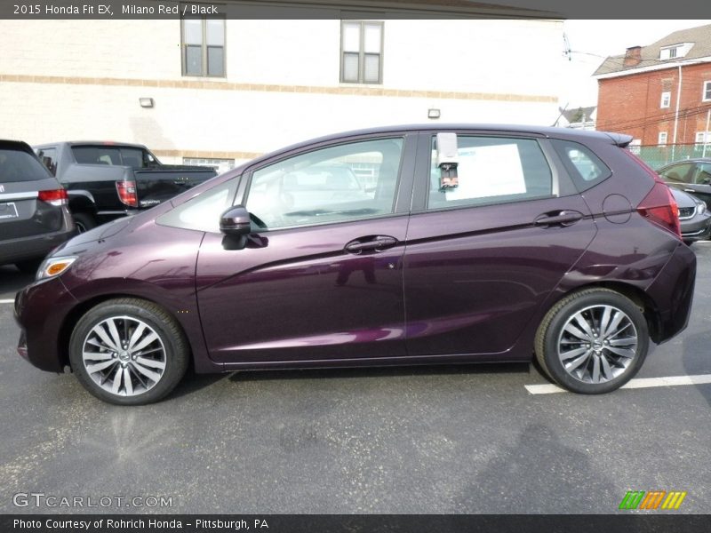 Milano Red / Black 2015 Honda Fit EX