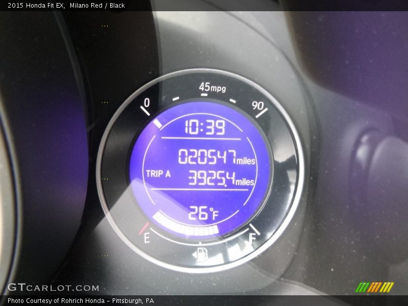Milano Red / Black 2015 Honda Fit EX