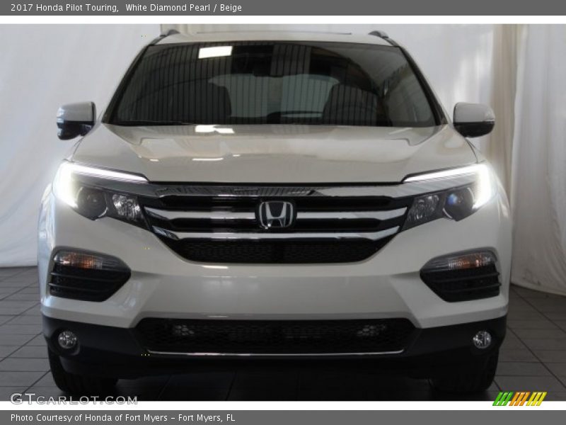 White Diamond Pearl / Beige 2017 Honda Pilot Touring