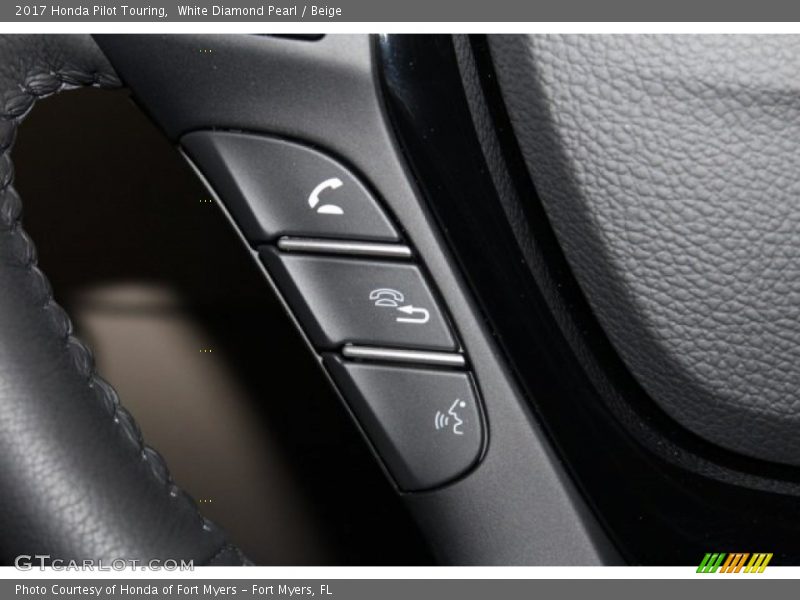 White Diamond Pearl / Beige 2017 Honda Pilot Touring